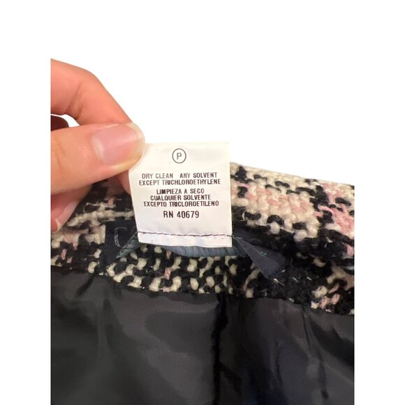 Vintage  Collection by Harvé Benard Authentic Blazer Plaid Pink White Black Jack - Picture 8 of 8